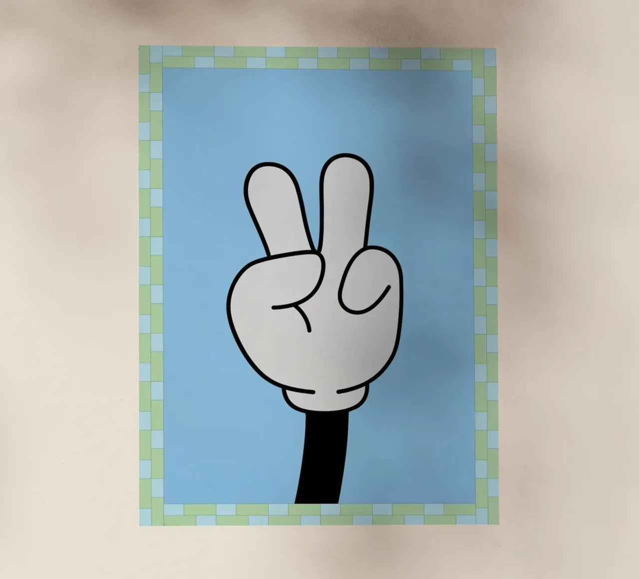 mano di pace pellicola backlit da Deetooz