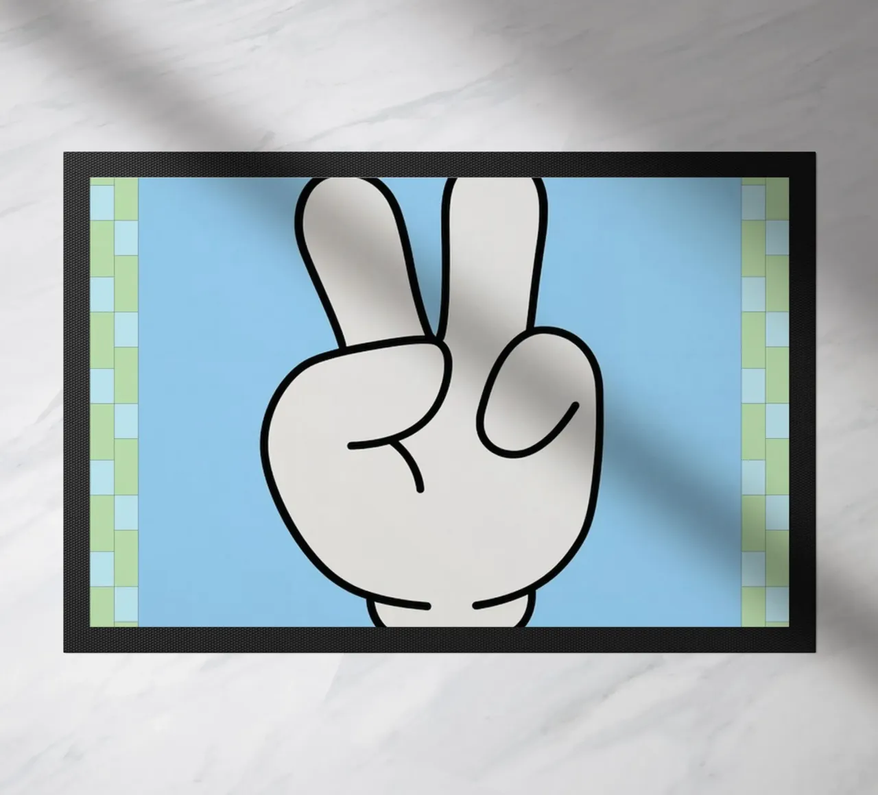 mano di pace zerbino da Deetooz