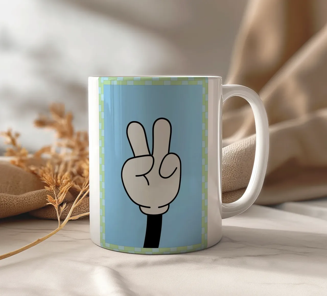 mano di pace tazza in ceramica da Deetooz