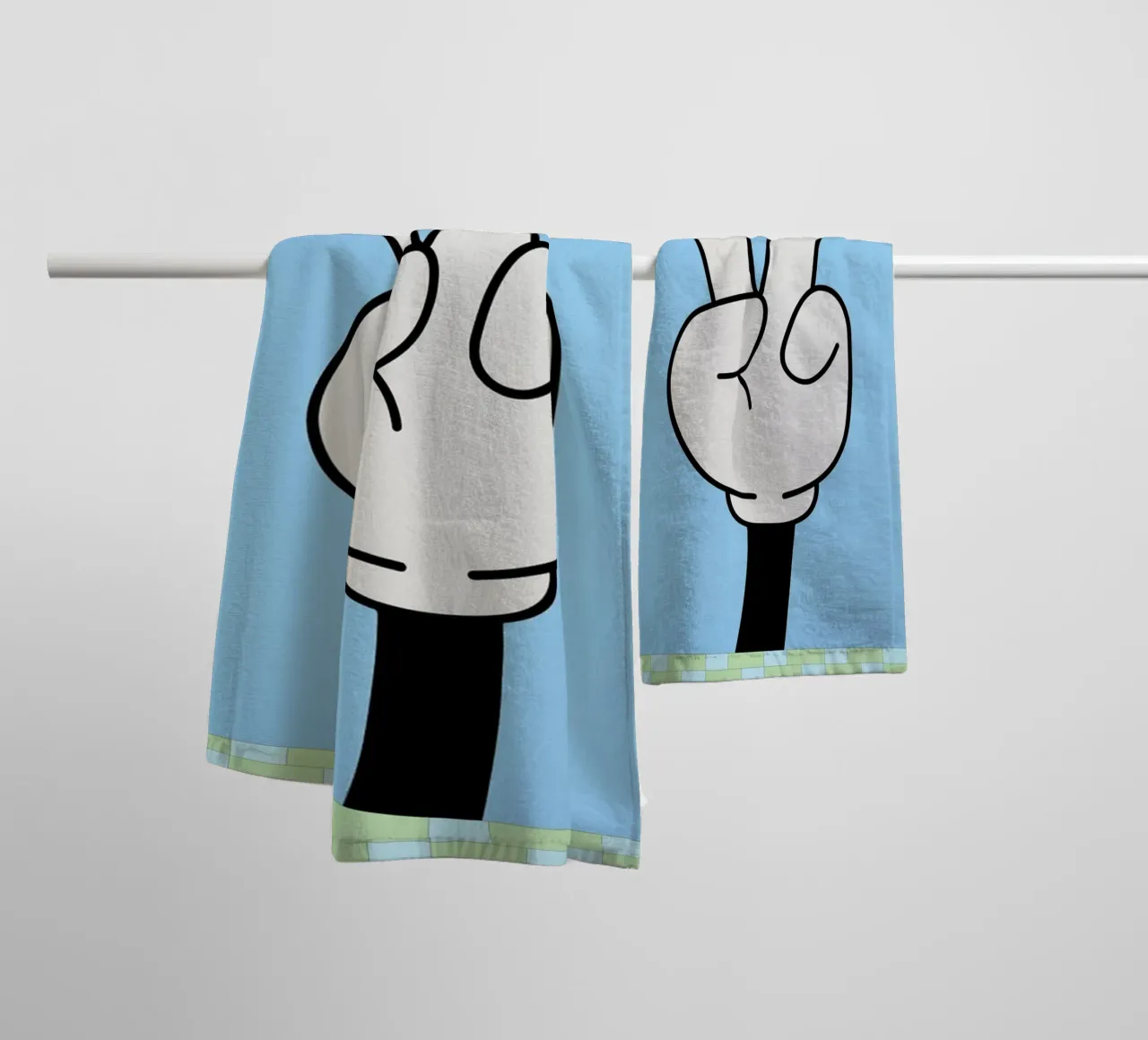 mano di pace asciugamano da bagno da Deetooz