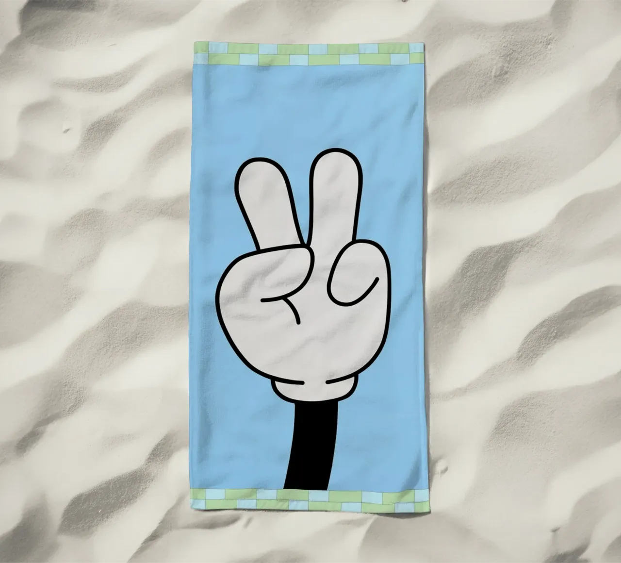 mano di pace telo mare da Deetooz