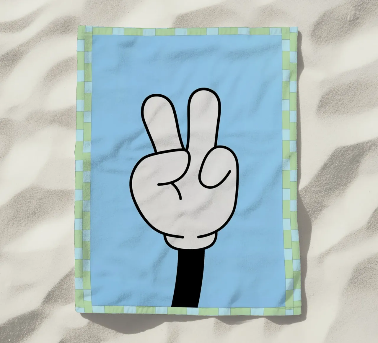 mano di pace telo mare da Deetooz