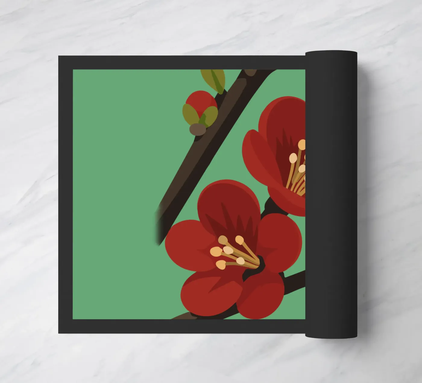 Red spring Blossoms doormat by Bwiser