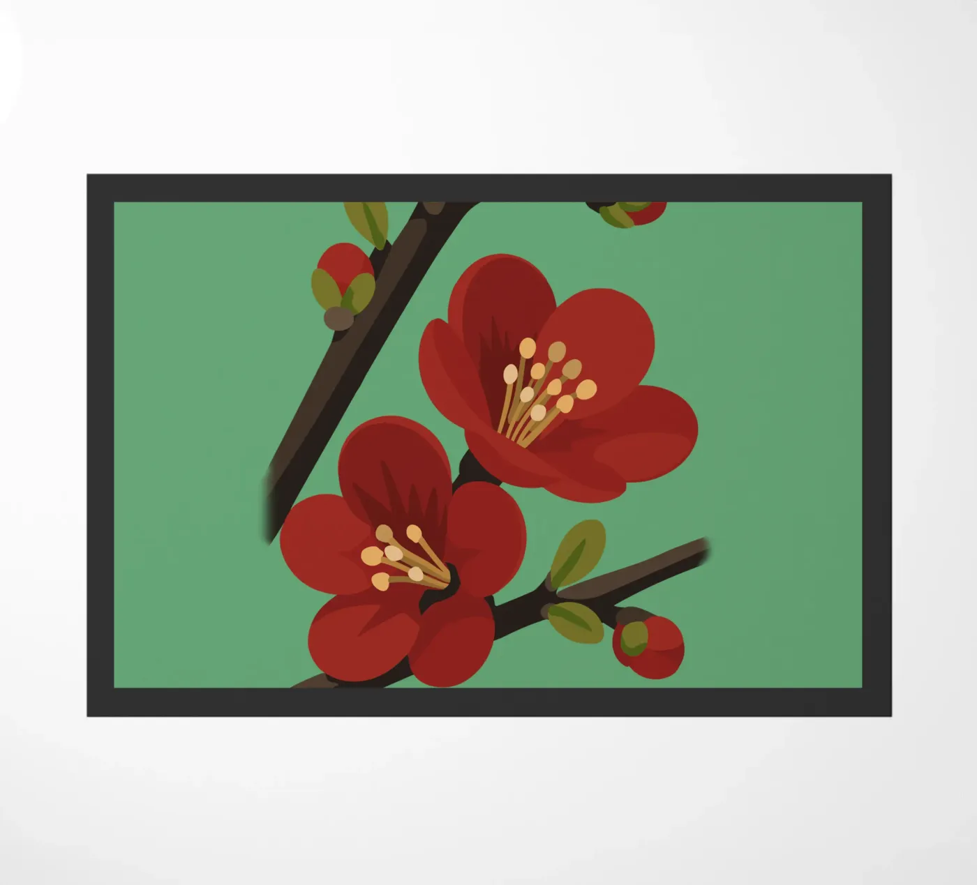 Red spring Blossoms doormat by Bwiser