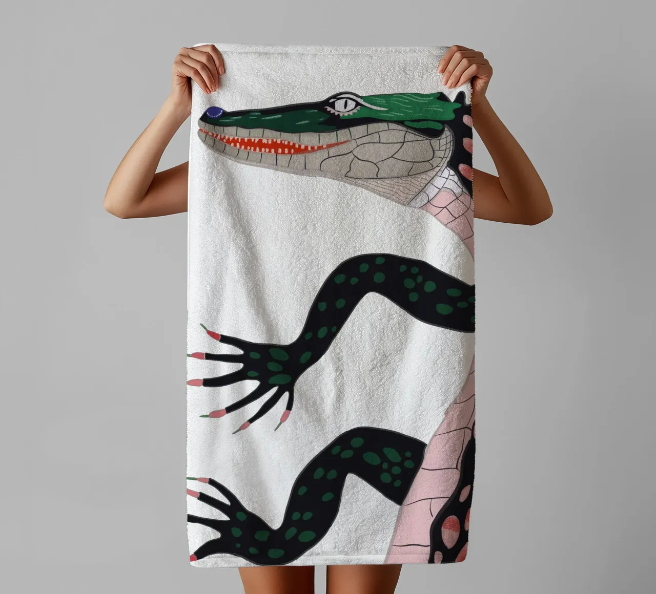Pegatinas y ropa de cocodrilo toalla de baño de ArtsySesta