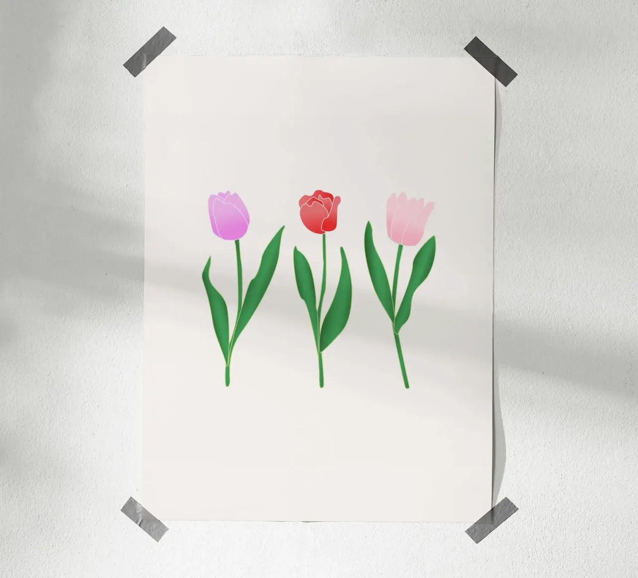 Dancing Spring Tulips poster da Trend Collection by Palmartprints