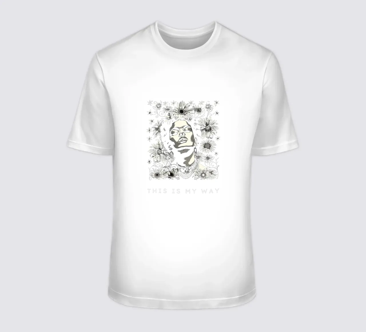 Frida Kahlo "Rebellion on Canvas" t-shirt da Fantasias Florales