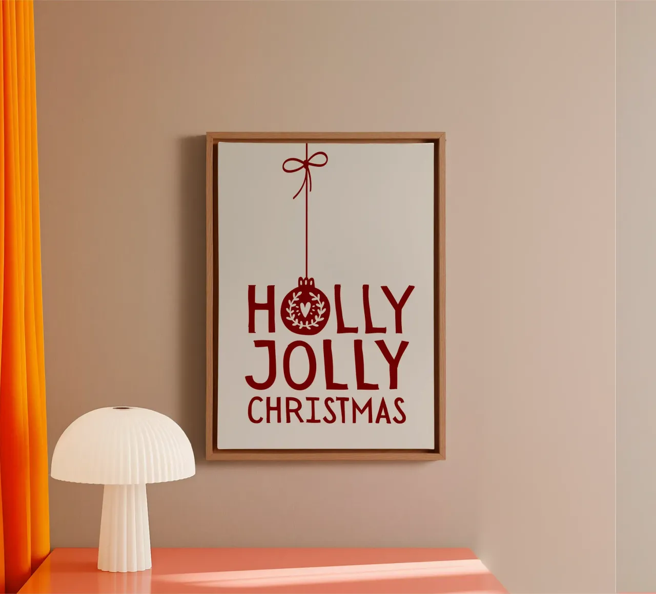 Holly Jolly Christmas canvas by PurePeachChristmas