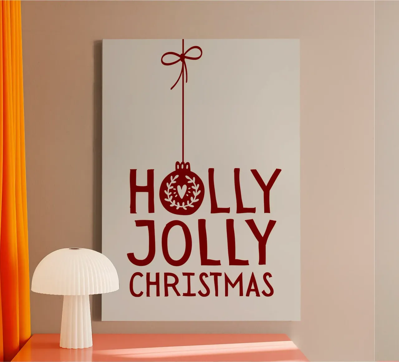 Holly Jolly Christmas canvas by PurePeachChristmas