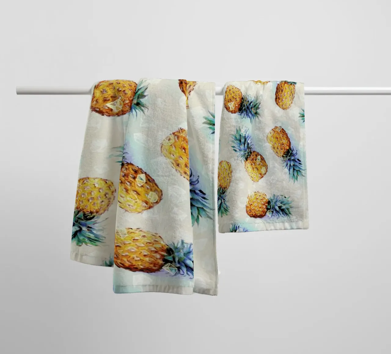 Pineapples + Crystals asciugamano da bagno da Micklyn Le Feuvre