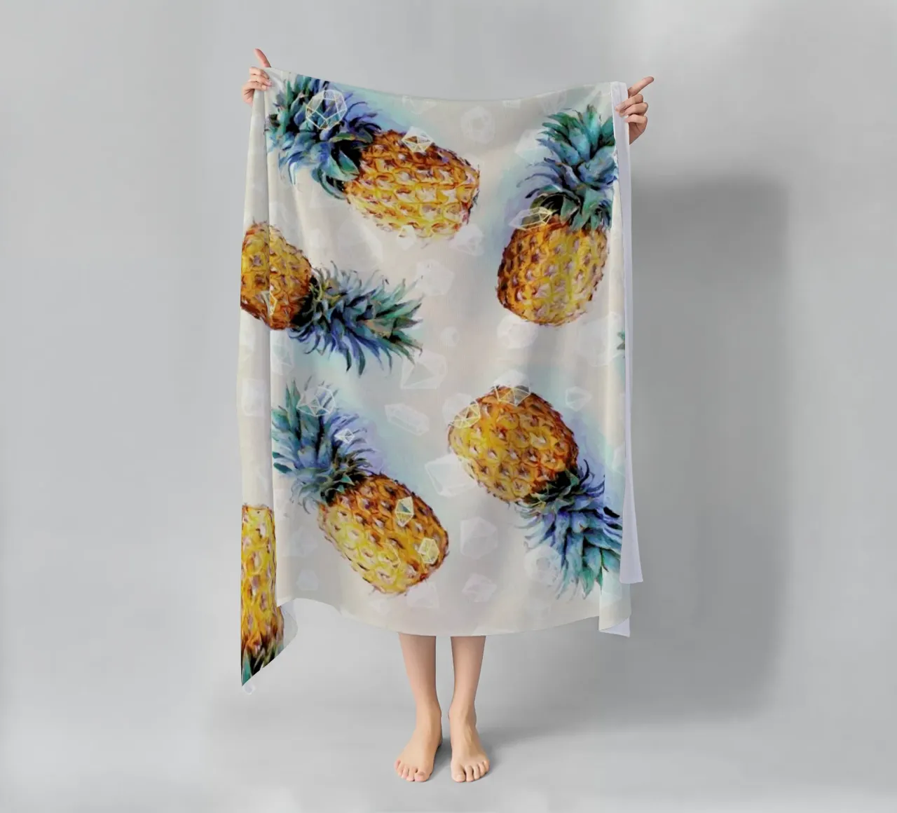 Pineapples + Crystals telo mare da Micklyn Le Feuvre
