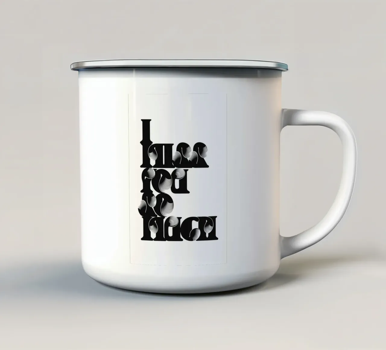 MI MANCHI (BIANCO) tazza in smalto da Cranio Dsgn