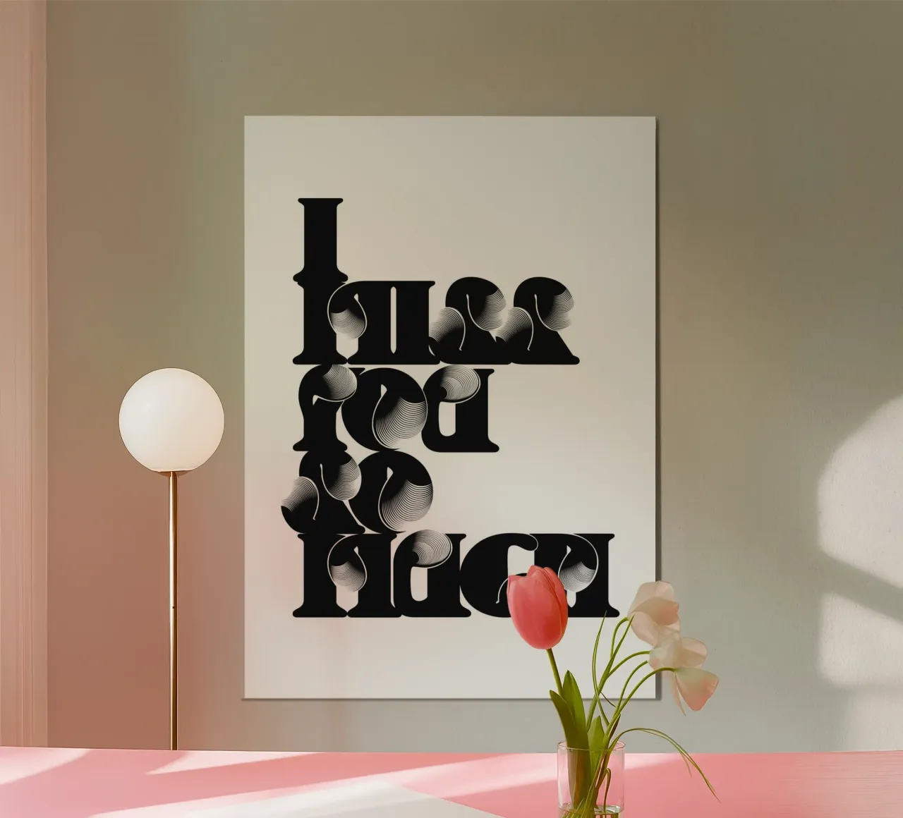 MI MANCHI (BIANCO) poster con telaio in alluminio da Cranio Dsgn