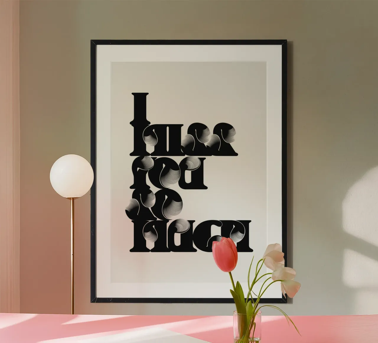 MI MANCHI (BIANCO) poster con telaio in alluminio da Cranio Dsgn