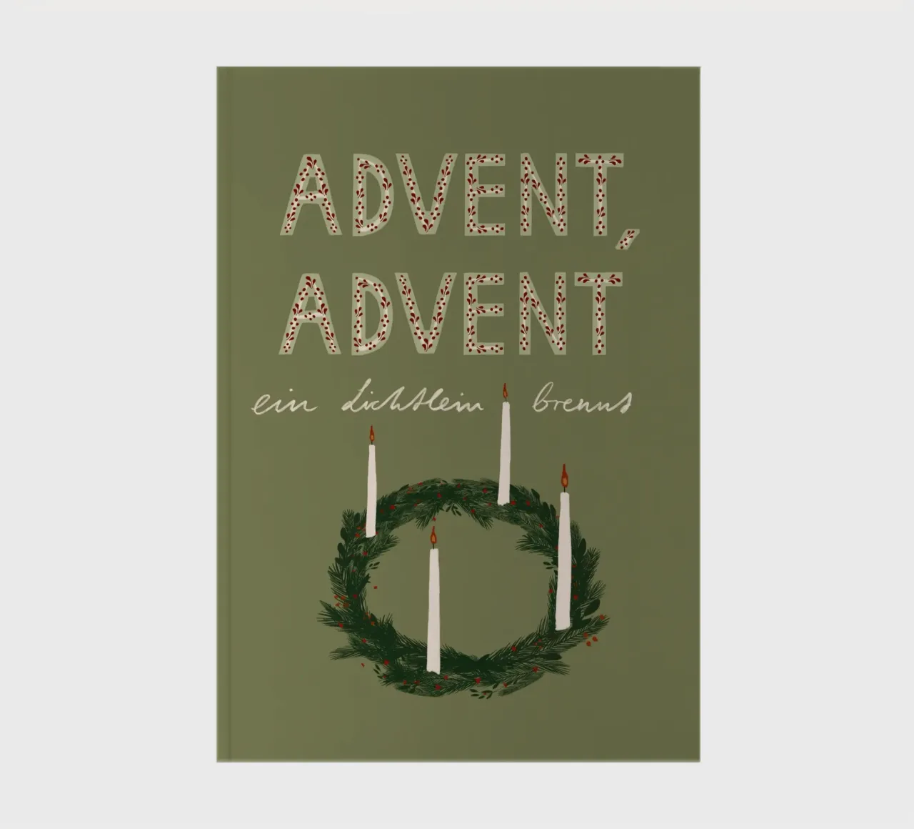 Advent, Advent, ein Lichtlein brennt Kranz diario da Sophie Augustin Illustration