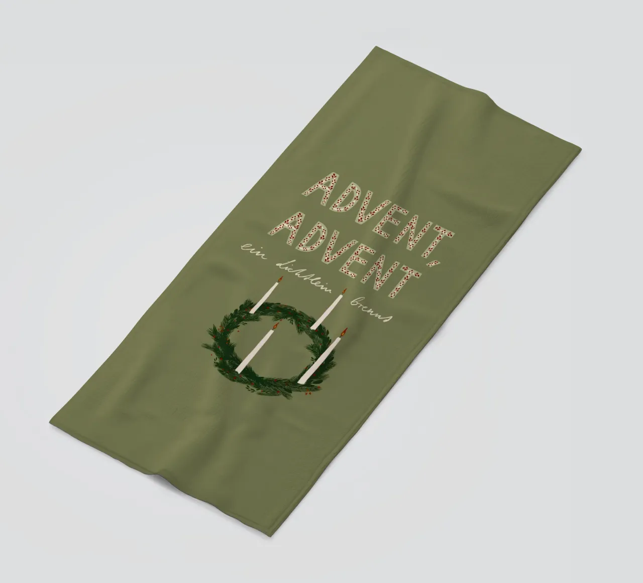 Advent, Advent, ein Lichtlein brennt Kranz telo mare da Sophie Augustin Illustration