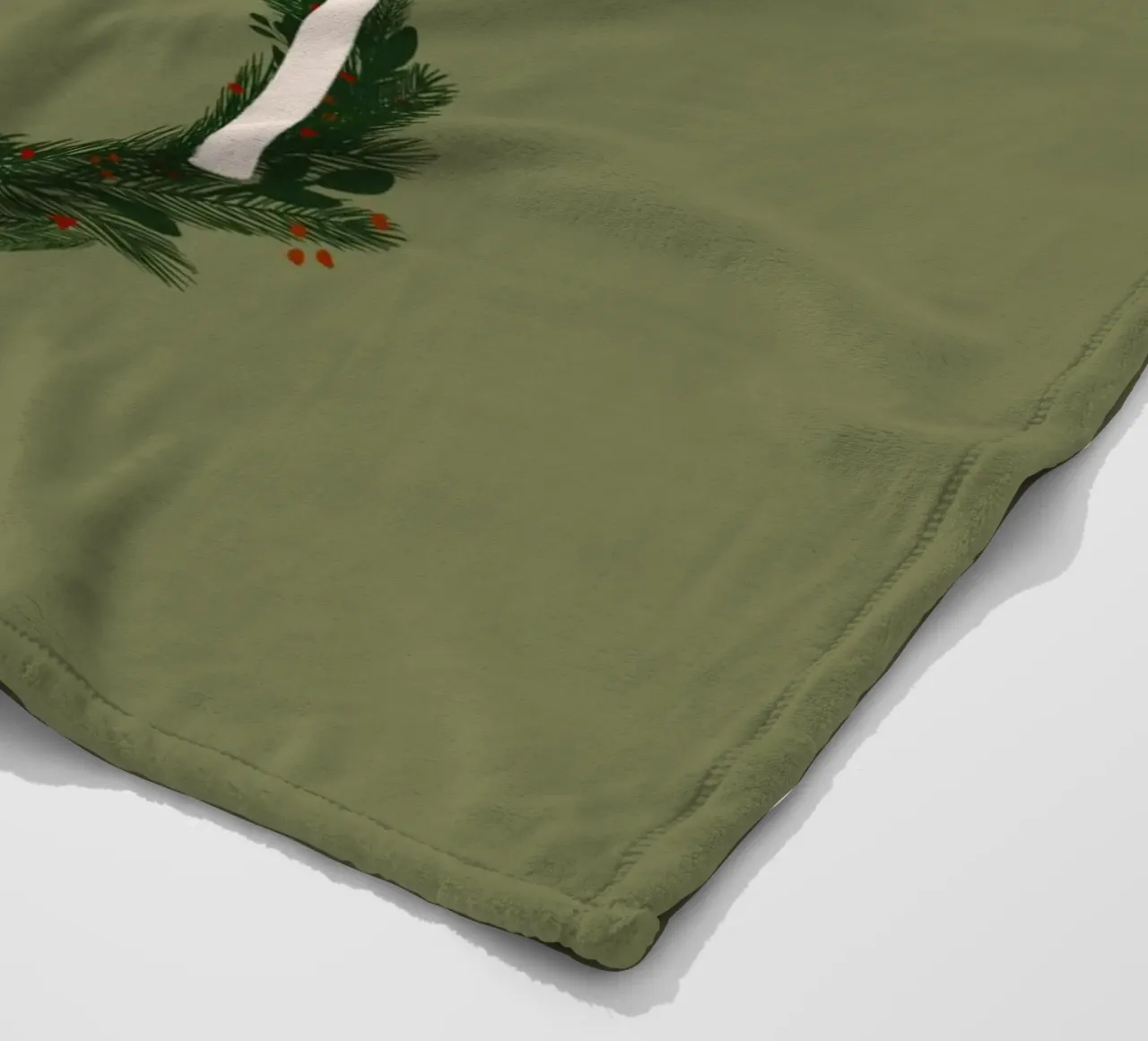 Advent, Advent, ein Lichtlein brennt Kranz Fleecedecke von Sophie Augustin Illustration