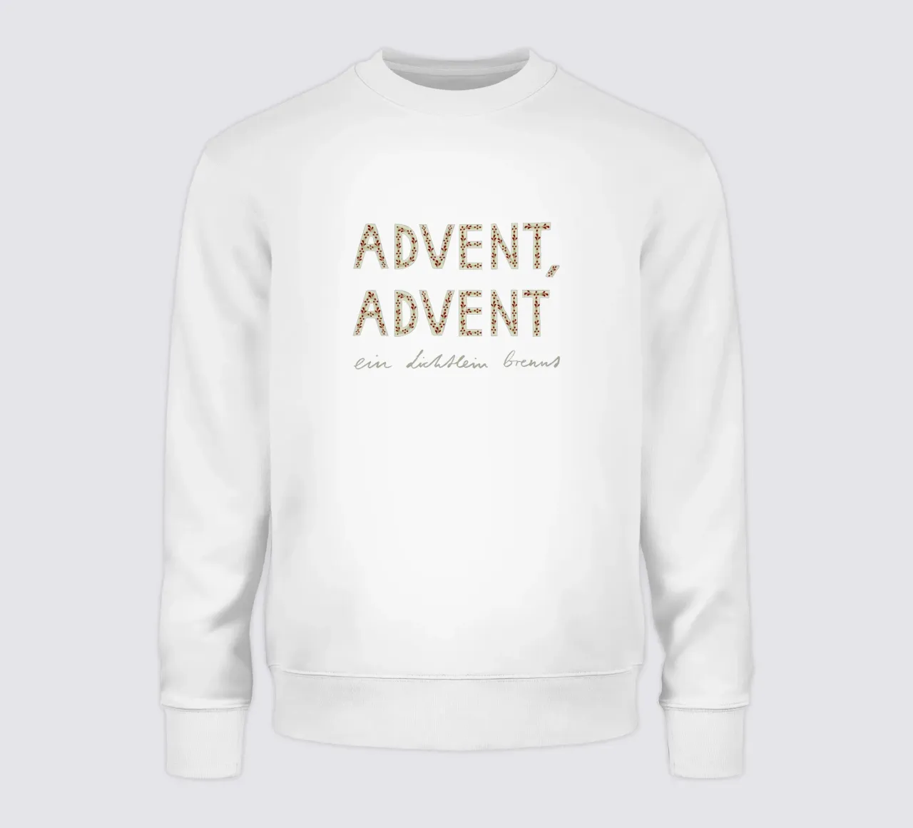 Avvento, Avvento, una piccola luce arde rossa felpa da Sophie Augustin Illustration