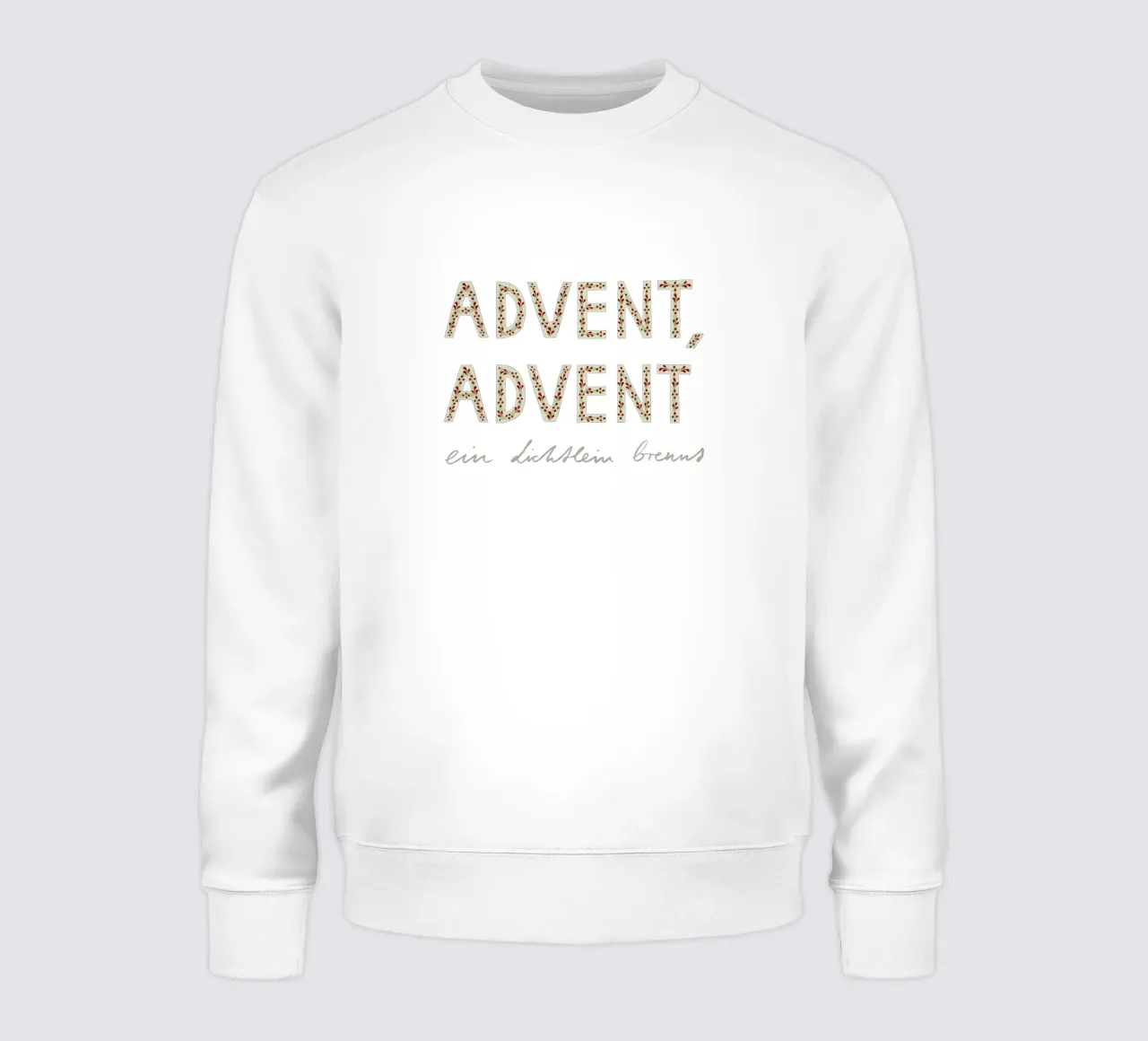 Avvento, Avvento, una piccola luce arde rossa felpa da Sophie Augustin Illustration