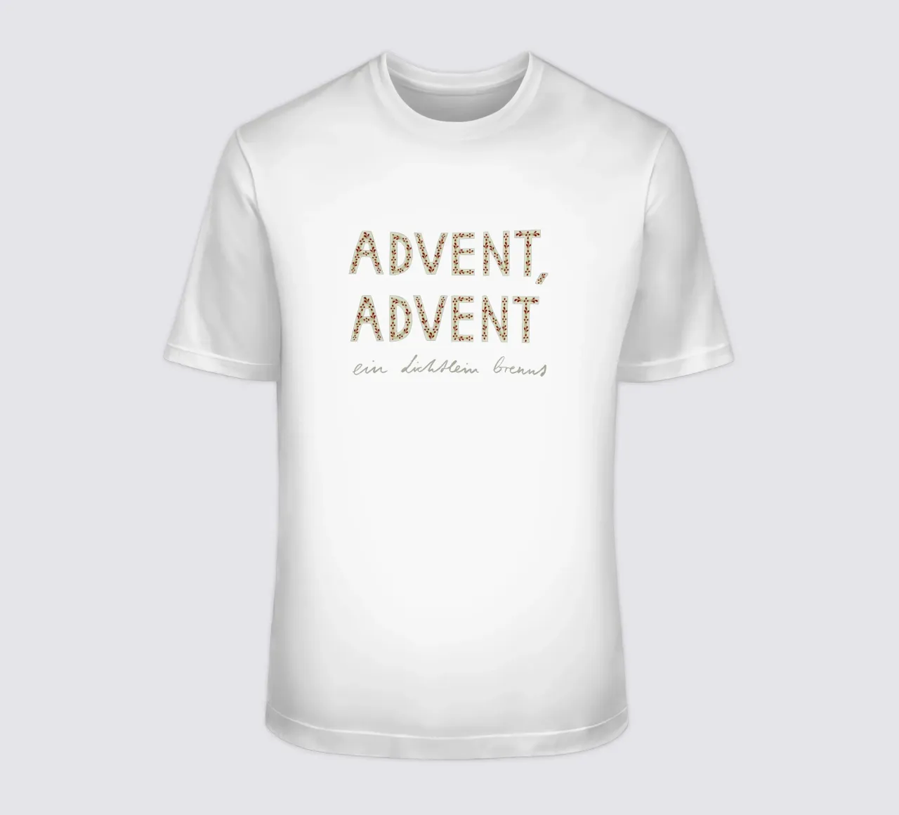 Advent, Advent, ein Lichtlein brennt Rot T-Shirt von Sophie Augustin Illustration