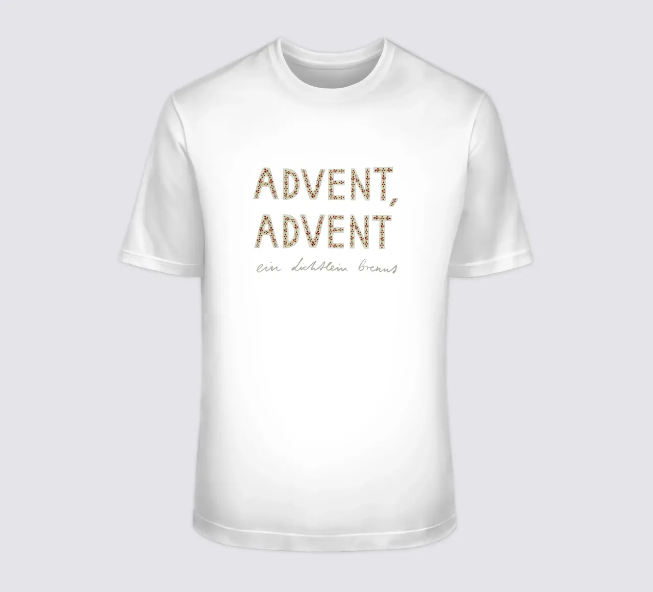 Advent, Advent, ein Lichtlein brennt Rot T-Shirt von Sophie Augustin Illustration