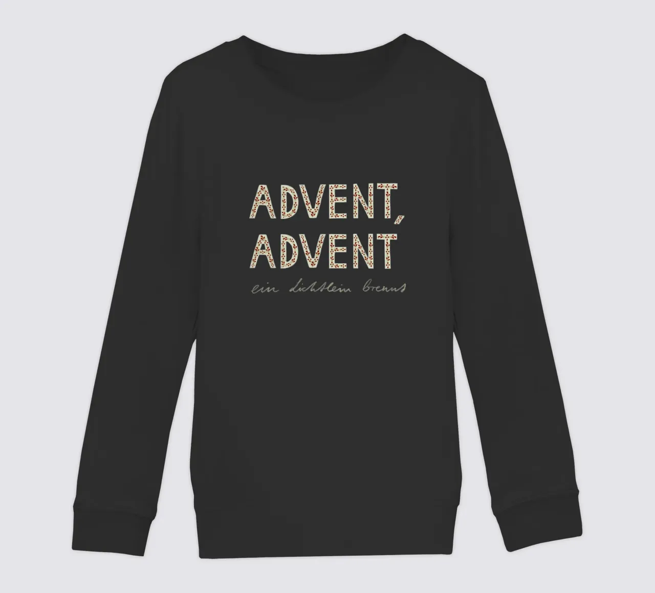 Avvento, Avvento, una piccola luce arde rossa felpa bambino da Sophie Augustin Illustration