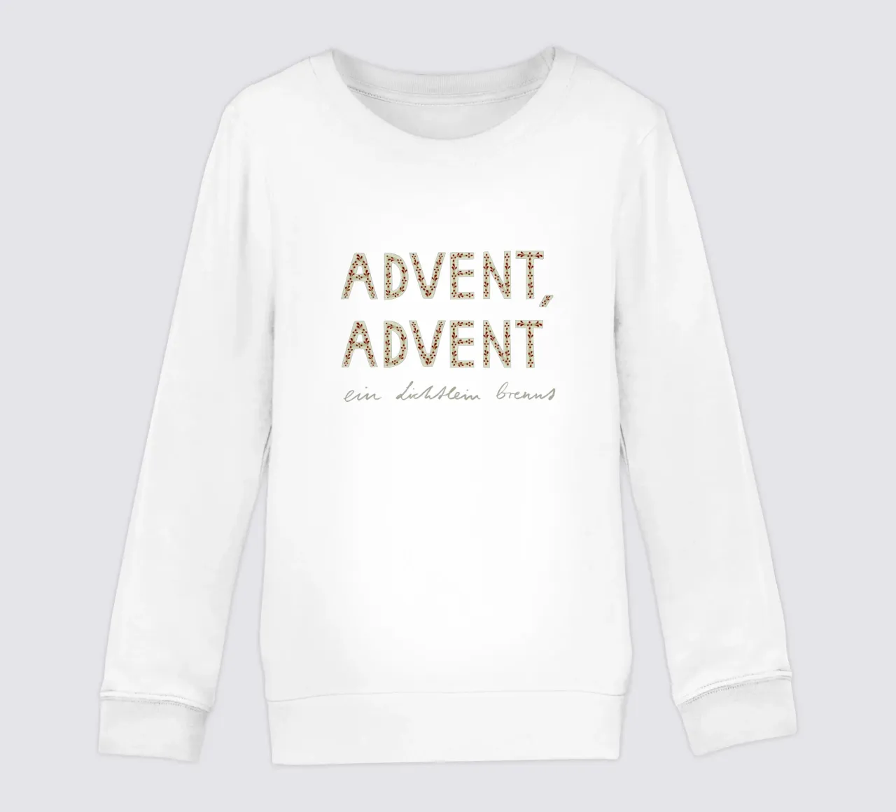 Avvento, Avvento, una piccola luce arde rossa felpa bambino da Sophie Augustin Illustration