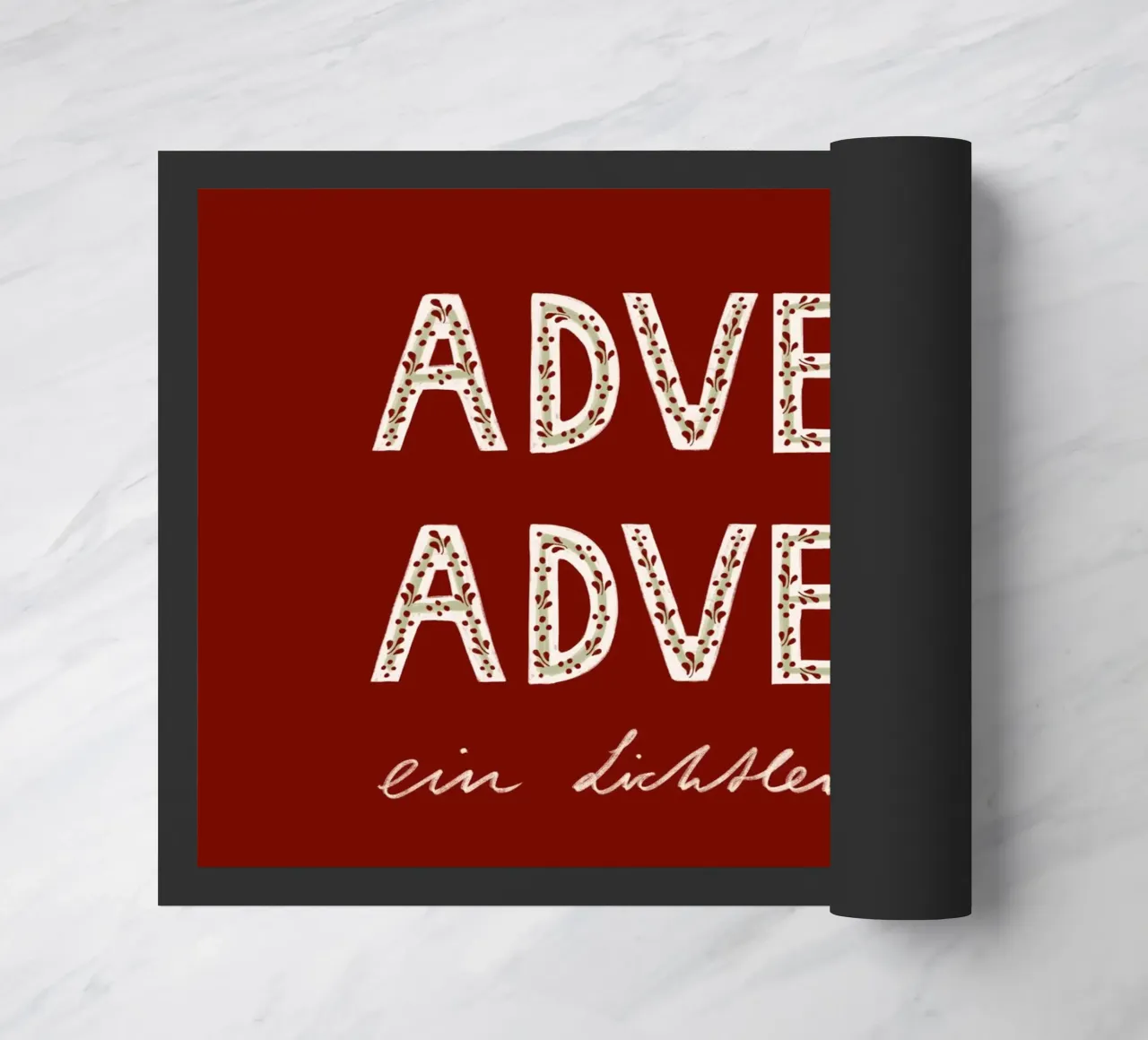 Advent, Advent, a little light burns red doormat by Sophie Augustin Illustration