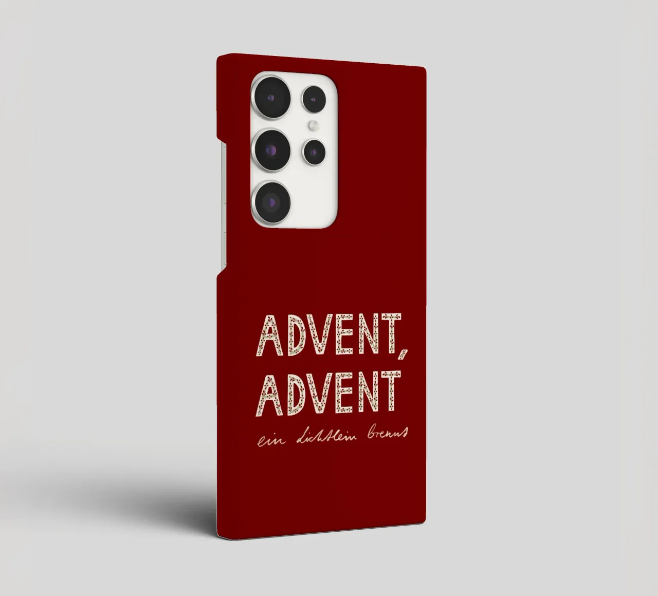 Advent, Advent, ein Lichtlein brennt Rot Samsung Hülle von Sophie Augustin Illustration