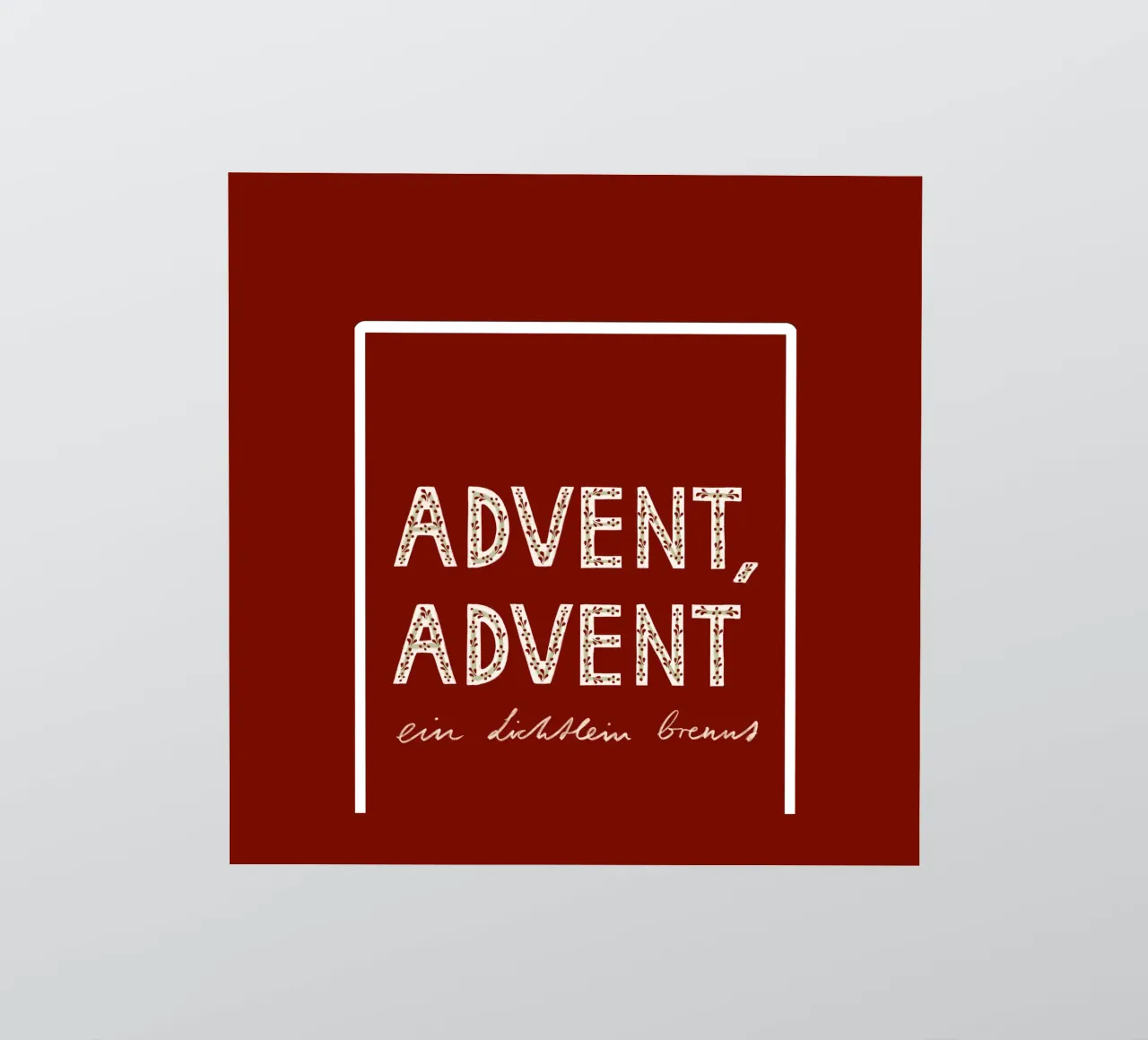 Advent, Advent, ein Lichtlein brennt Rot Sticker von Sophie Augustin Illustration