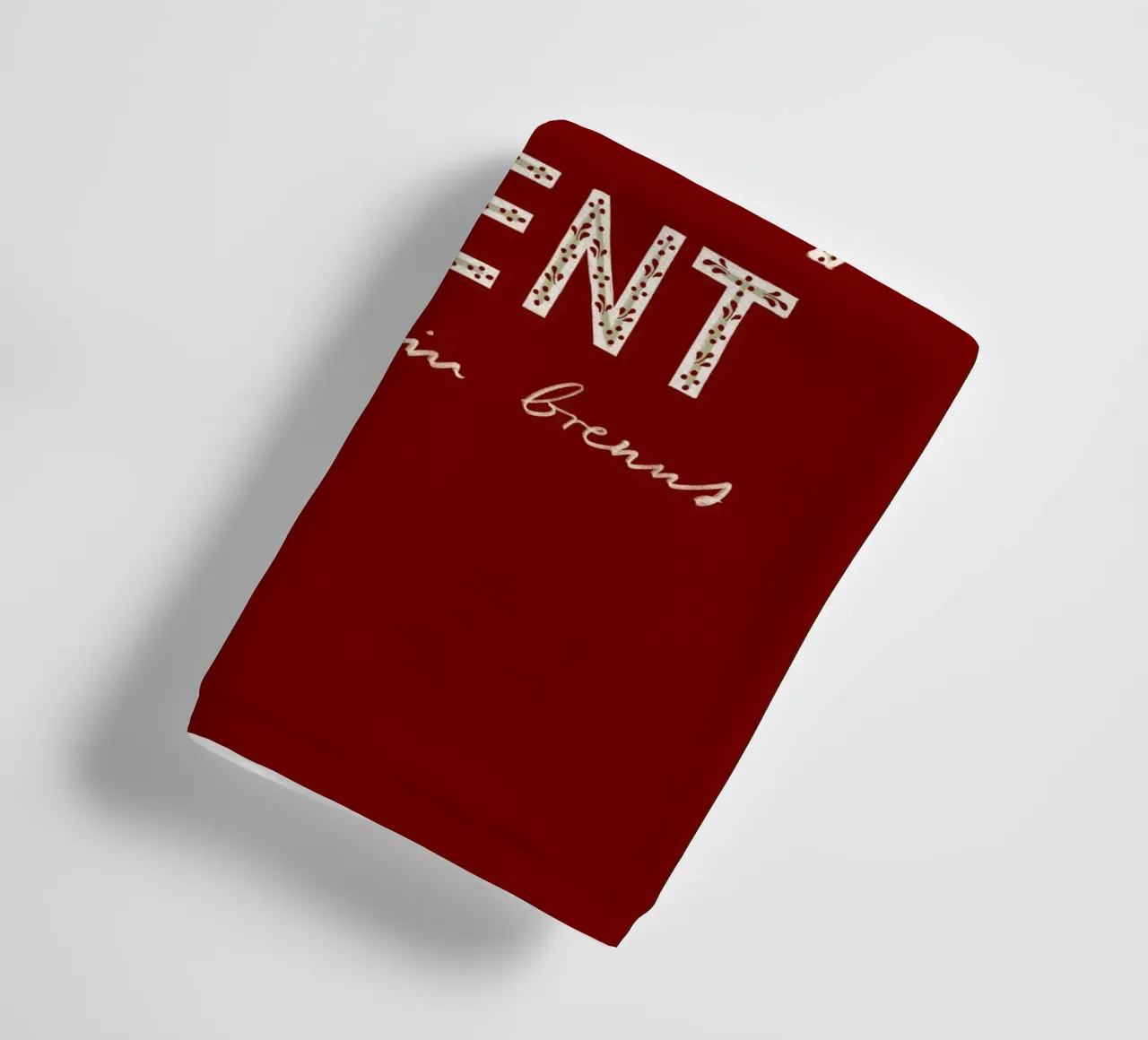 Advent, Advent, ein Lichtlein brennt Rot Handtuch von Sophie Augustin Illustration