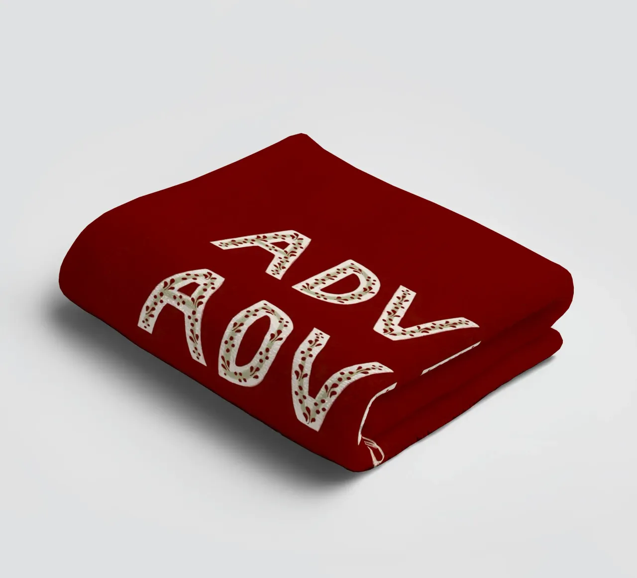 Advent, Advent, ein Lichtlein brennt Rot Handtuch von Sophie Augustin Illustration