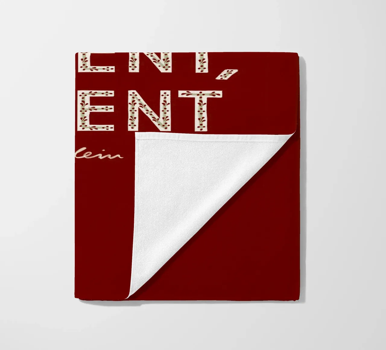 Advent, Advent, ein Lichtlein brennt Rot Strandtuch von Sophie Augustin Illustration