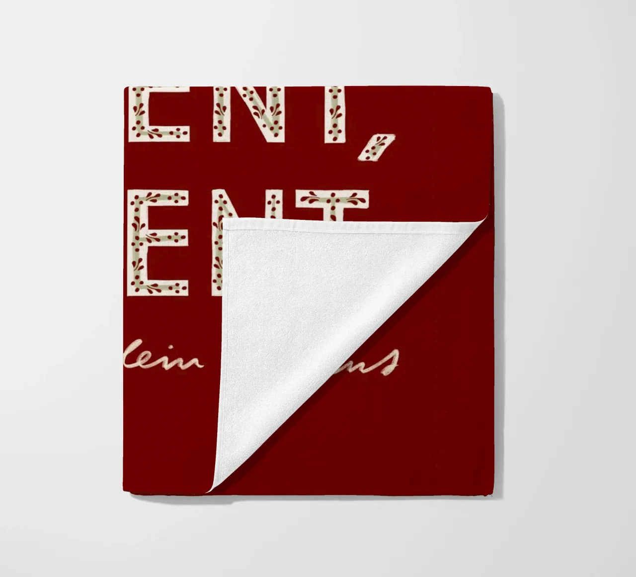 Avvento, Avvento, una piccola luce arde rossa telo mare da Sophie Augustin Illustration