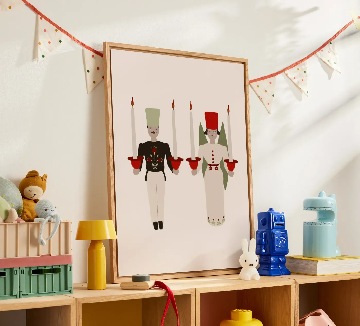 Candeliere angelo e minatore plexiglass da Sophie Augustin Illustration