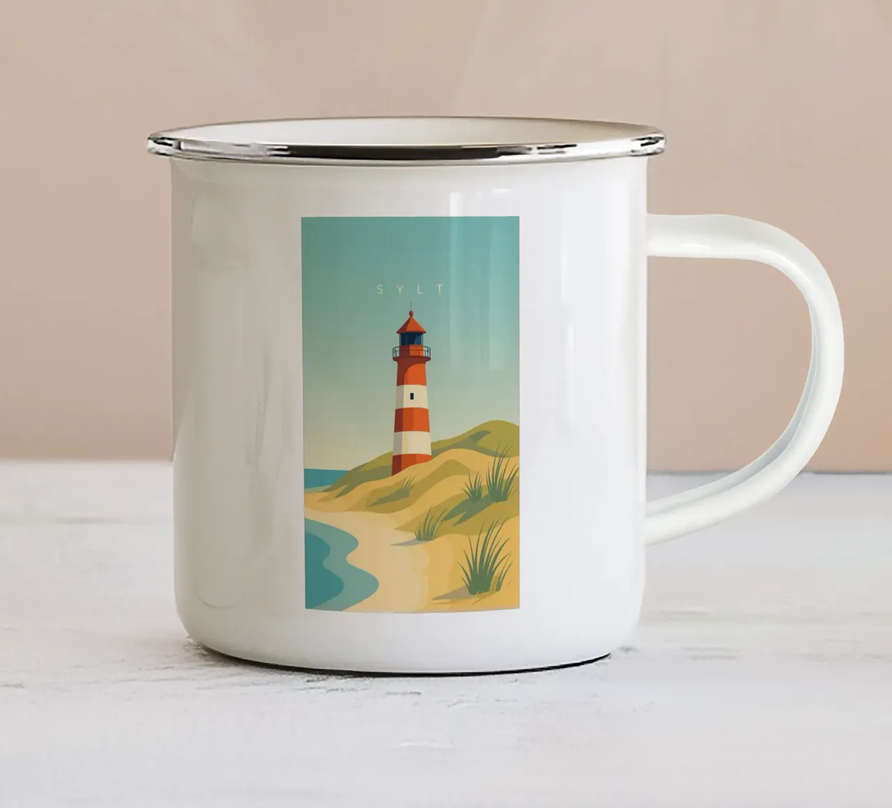 Sylt tazza in smalto da minimalist designs