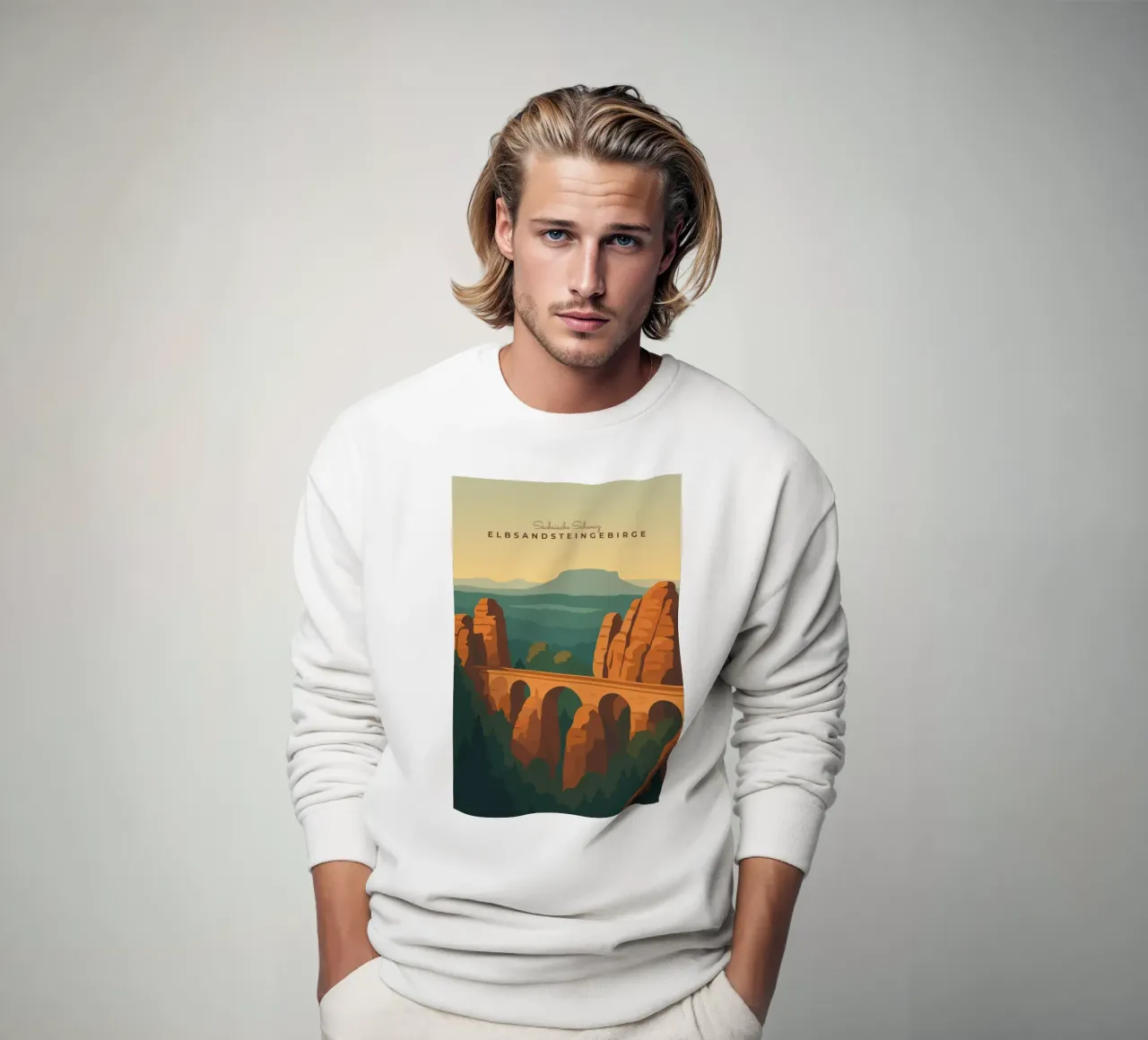 Sächsische Schweiz - Elbsandsteingebirge felpa da minimalist designs