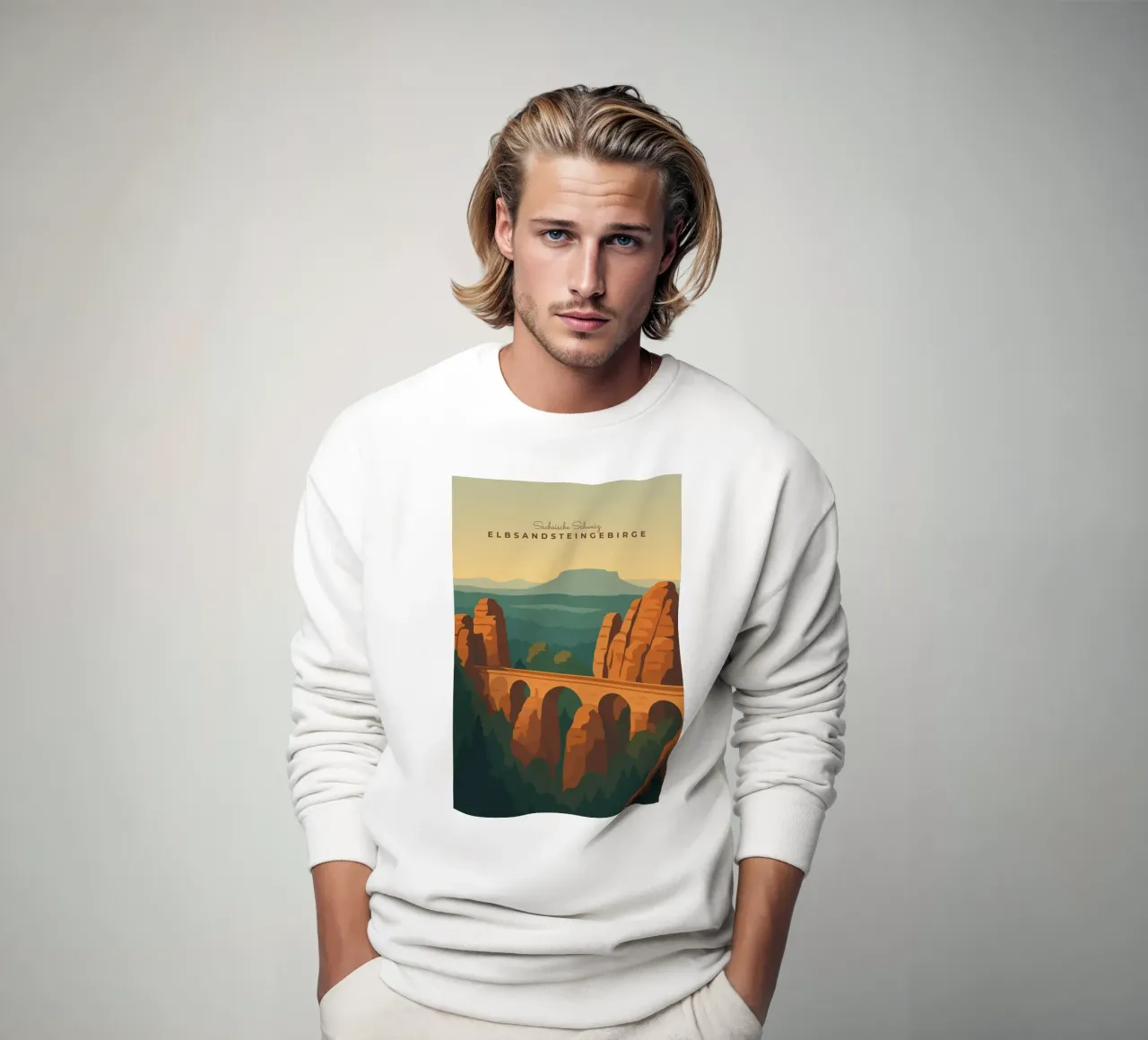 Sächsische Schweiz - Elbsandsteingebirge felpa da minimalist designs