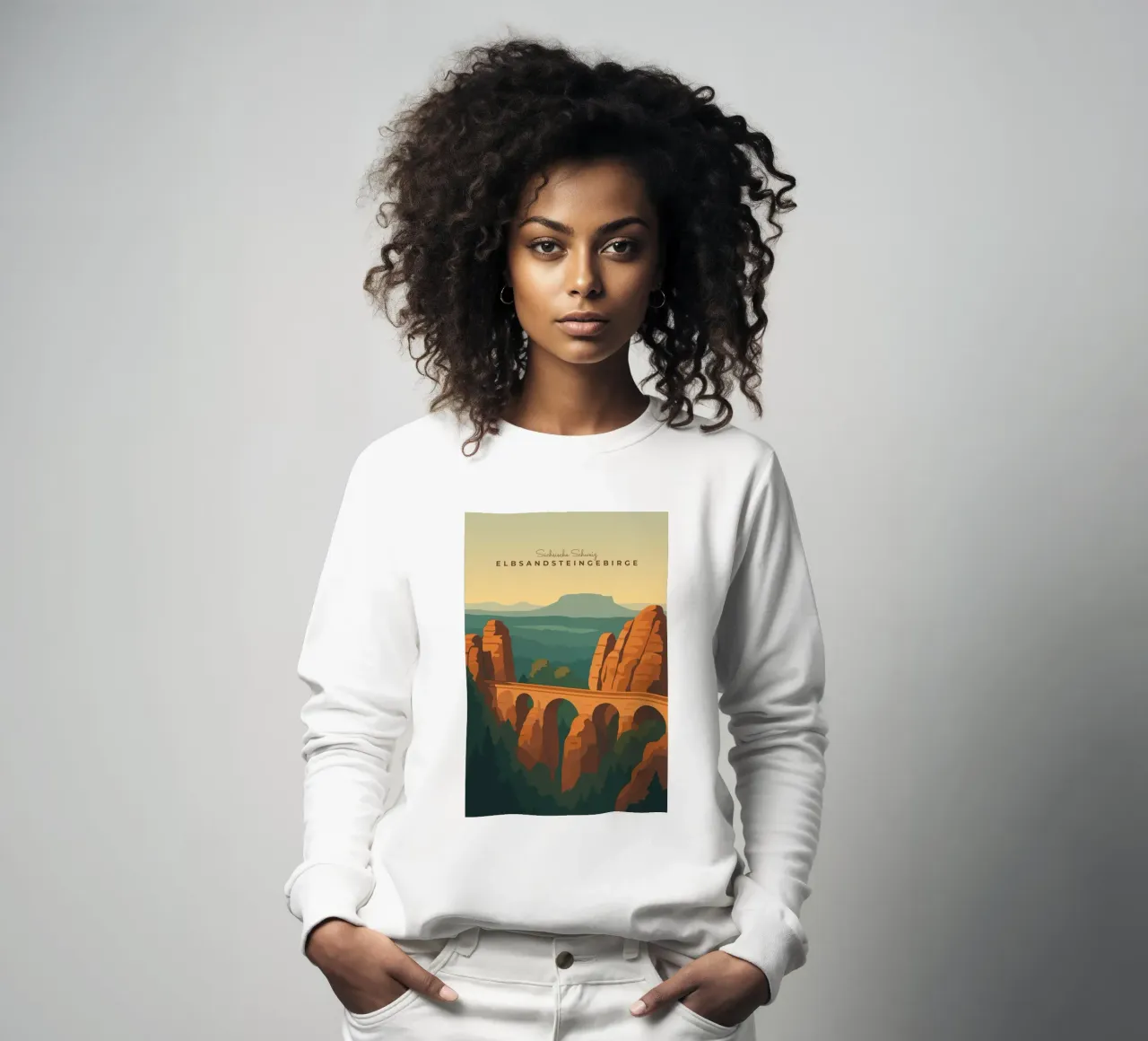 Sächsische Schweiz - Elbsandsteingebirge felpa da minimalist designs
