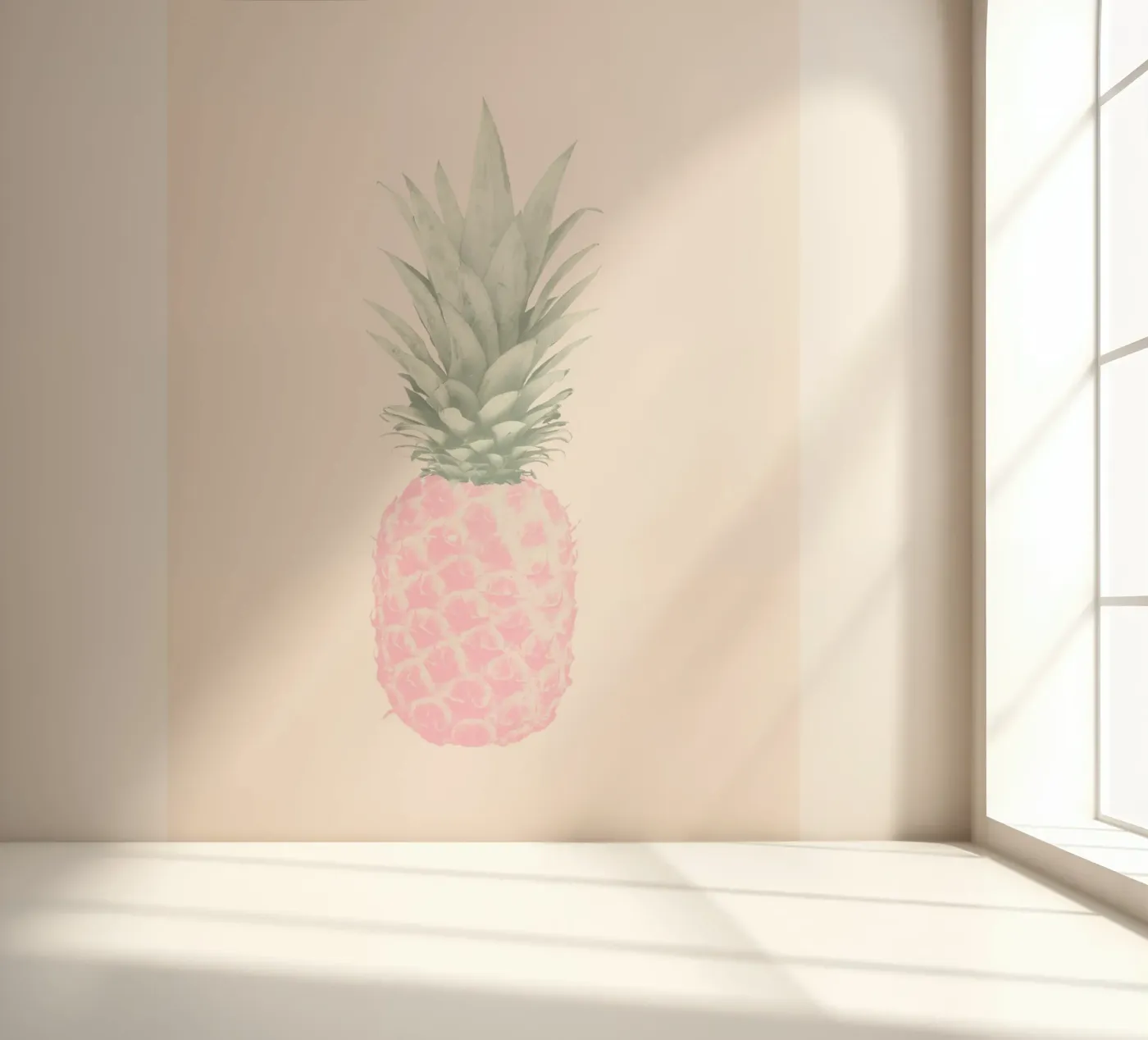 Kleine pop ananas fotobehang van Tiny Wonder Co.