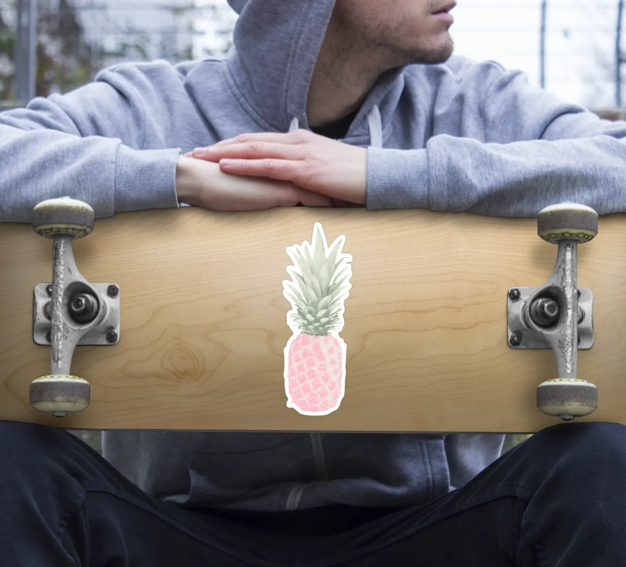 Kleine pop ananas sticker van Tiny Wonder Co.