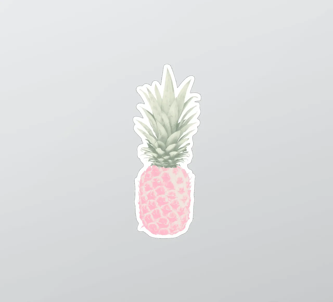 Kleine pop ananas sticker van Tiny Wonder Co.