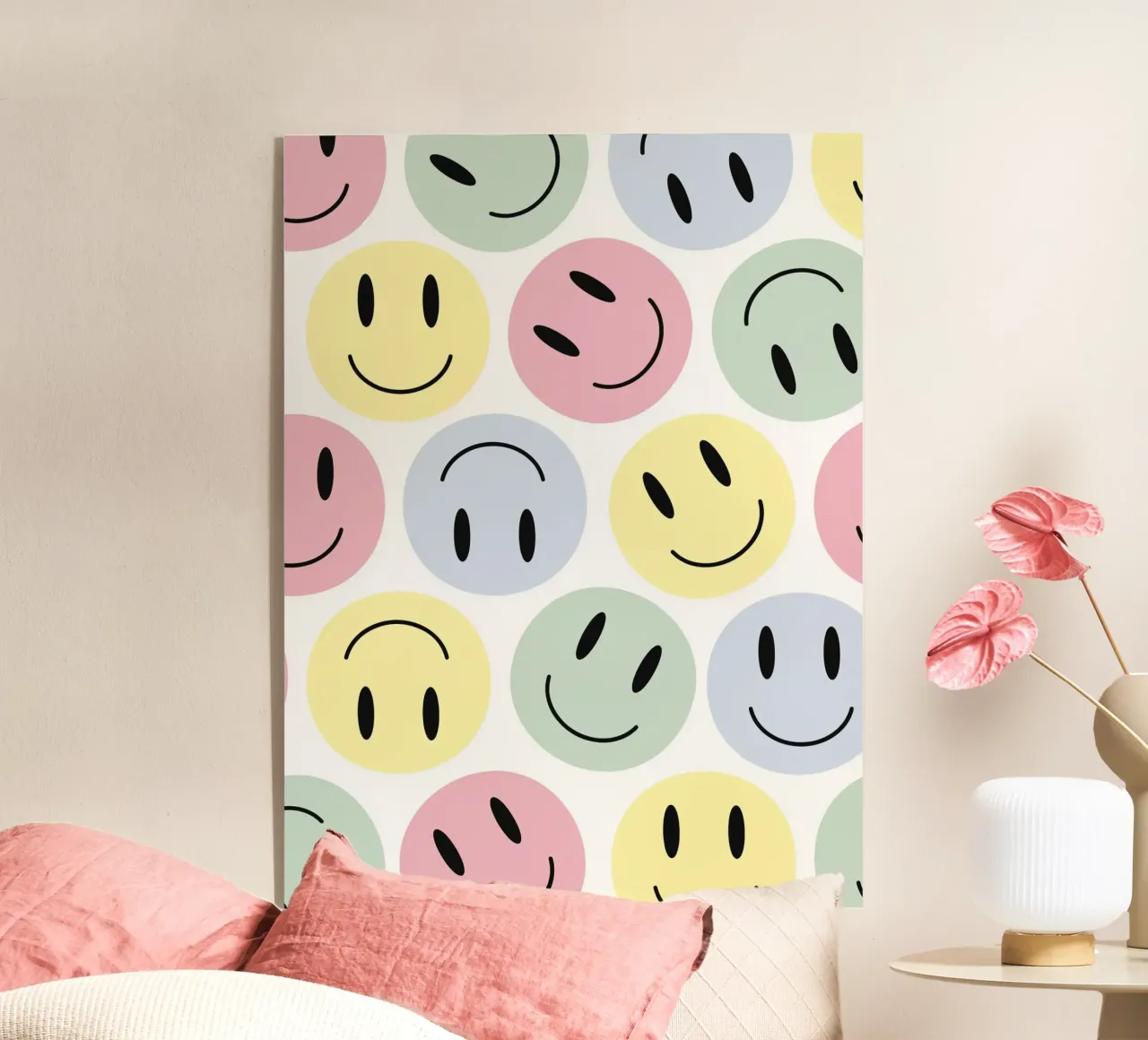 Pastel Happy Faces Acryl-Glas von Tiny Wonder Co.