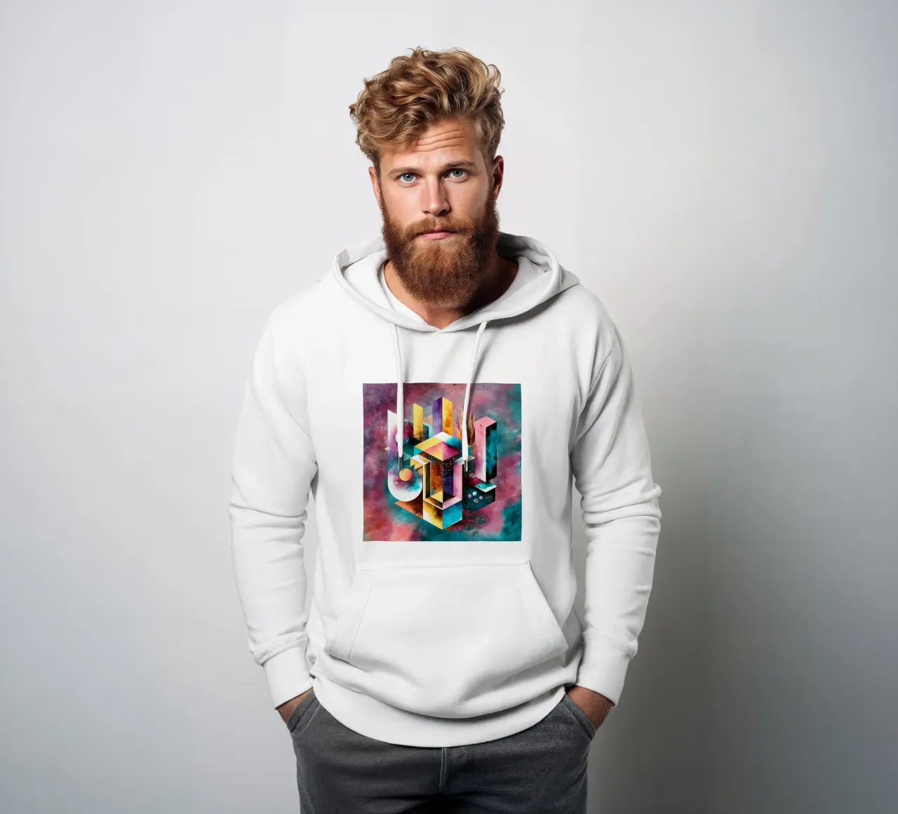 Geometry Abstract Color felpa con cappuccio da dinem