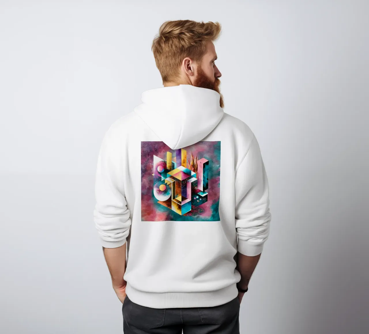 Geometry Abstract Color felpa con cappuccio da dinem