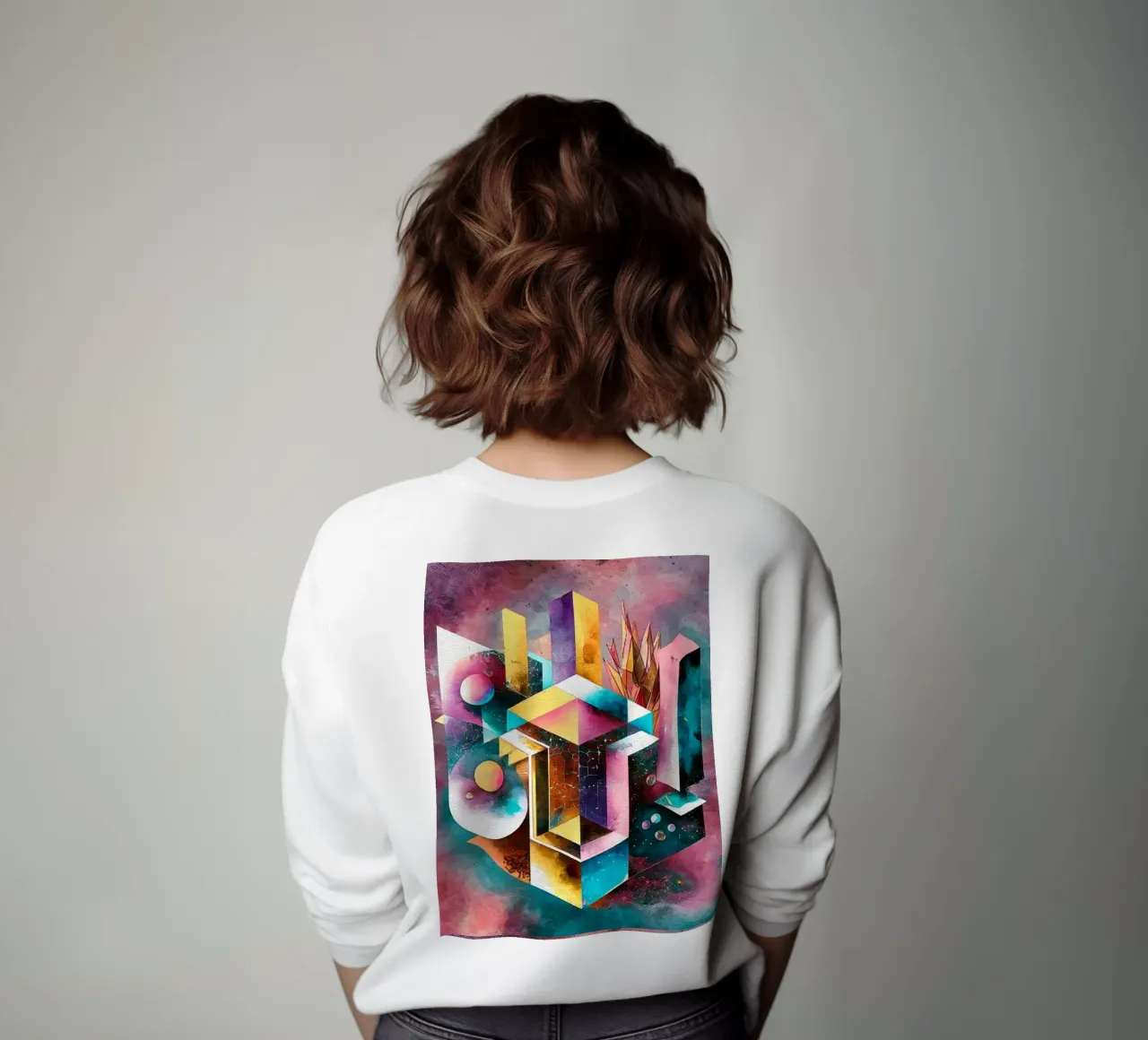 Geometry Abstract Color felpa da dinem