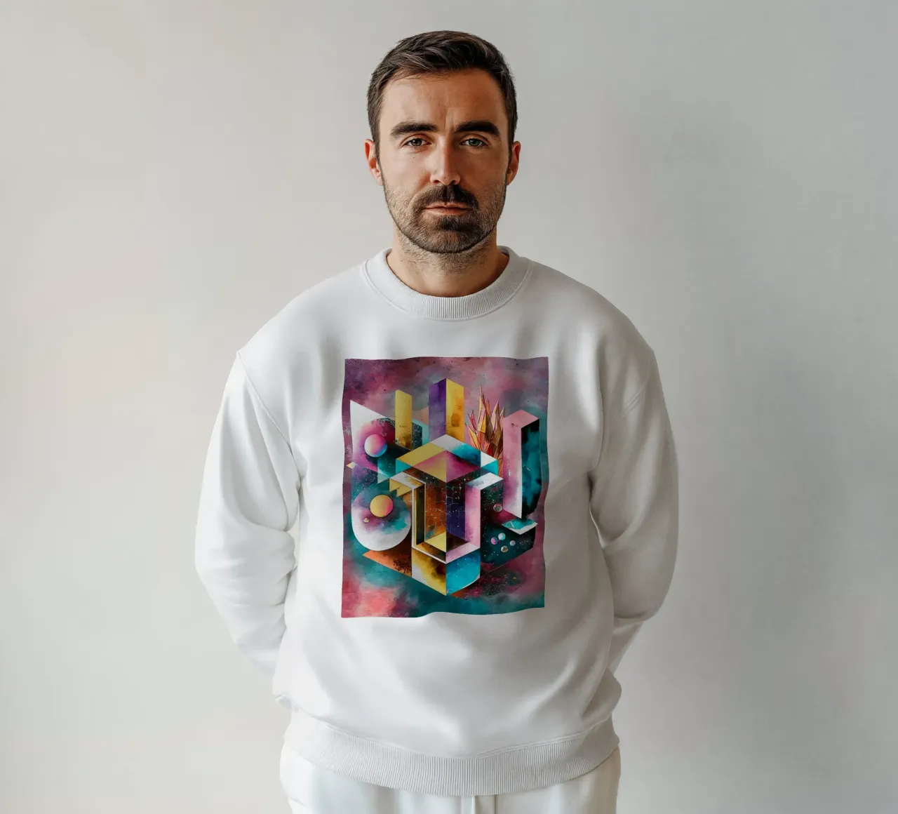 Geometry Abstract Color felpa da dinem