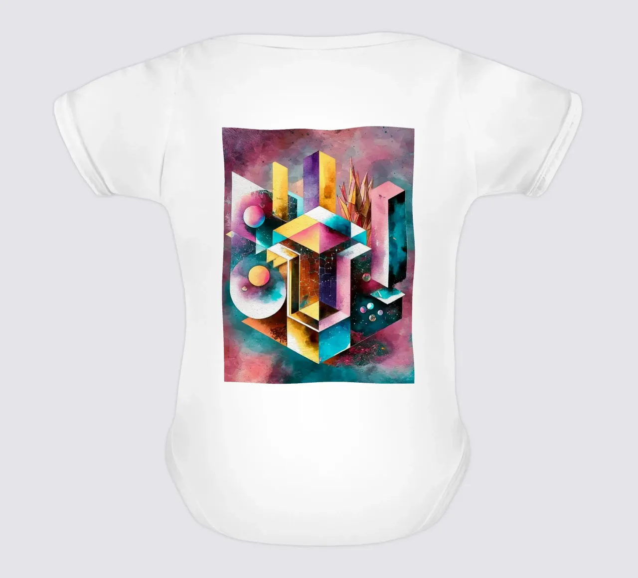 Geometry Abstract Color body neonato maniche corte da dinem