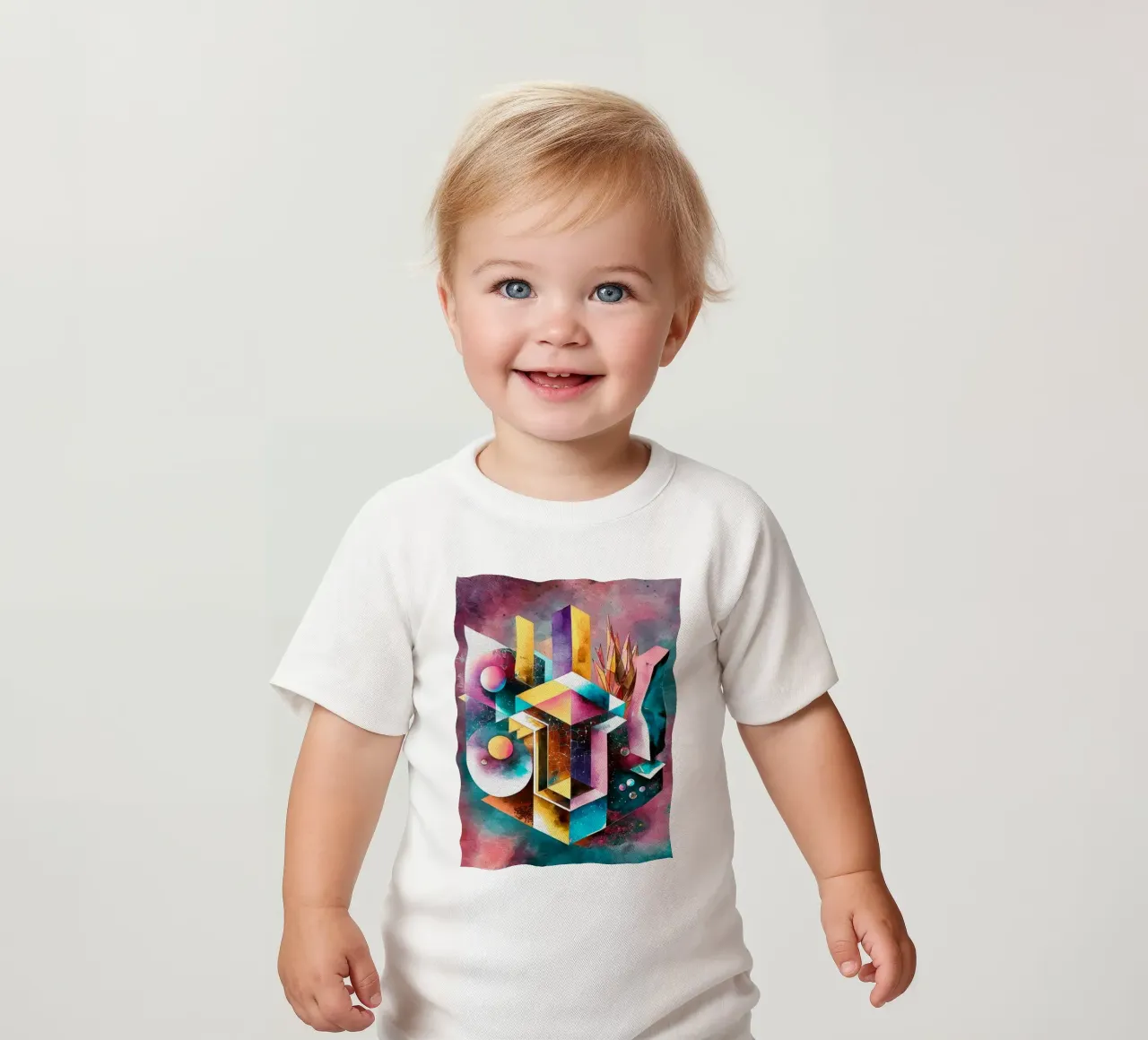 Geometry Abstract Color maglietta neonato da dinem