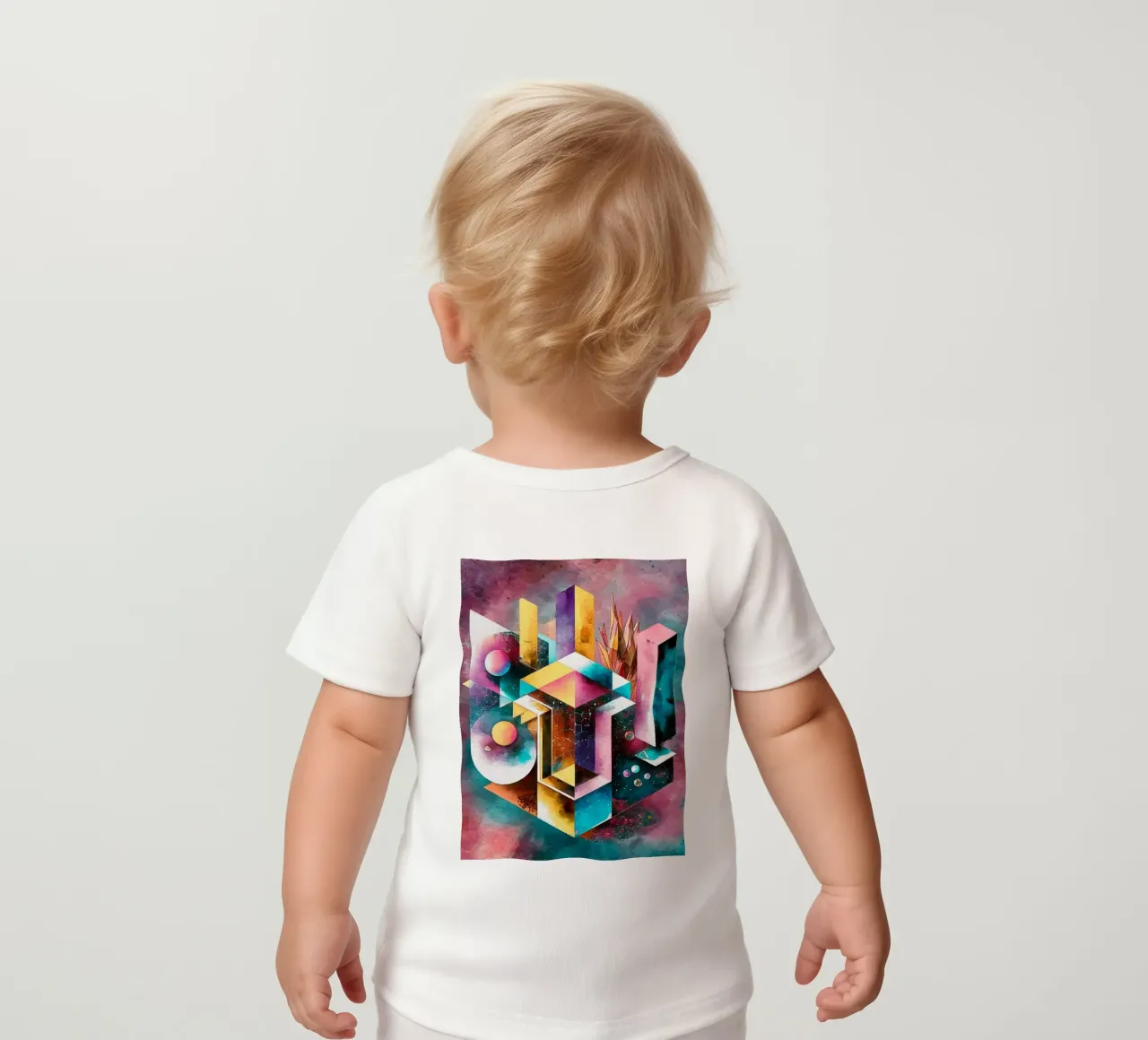 Geometry Abstract Color maglietta neonato da dinem